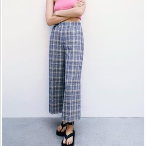 Zara cropped plaid pants